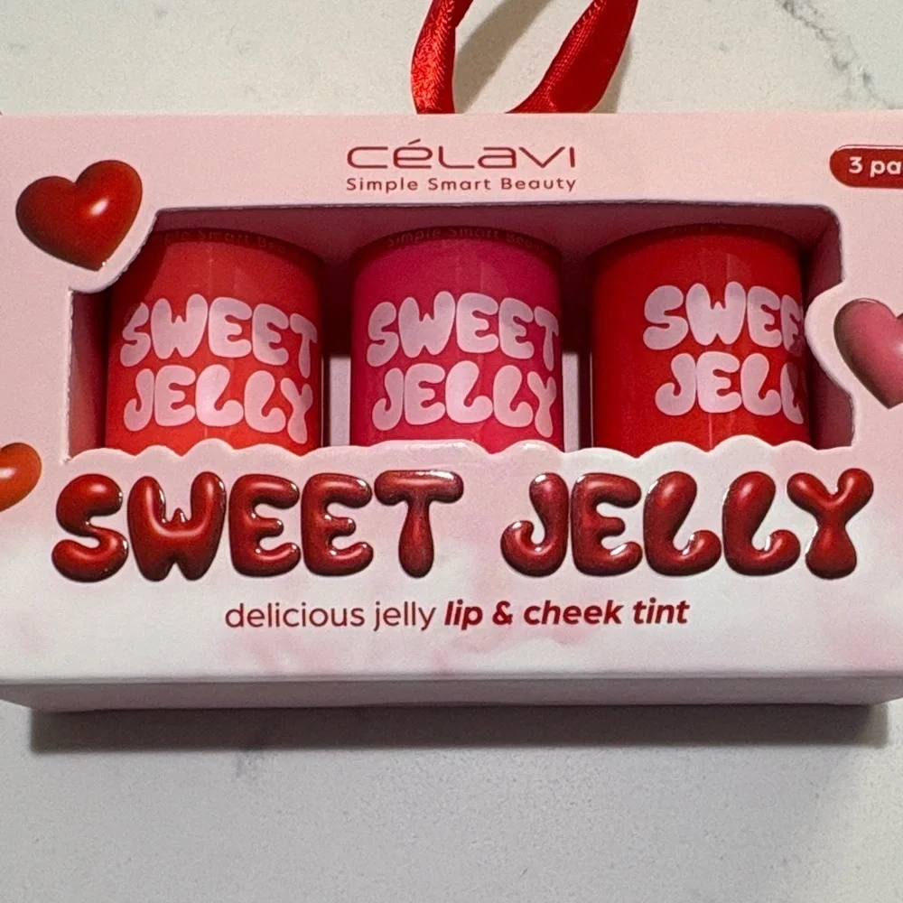 Célavi Sweet Jelly Lip & Cheek Tint Set - Vibrant Red